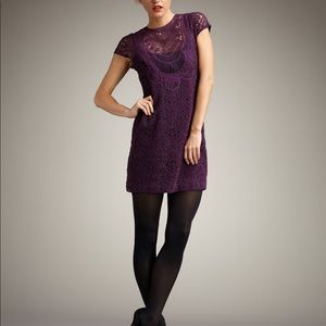 Nanette Lepore Purple Fling Lace Dress XS